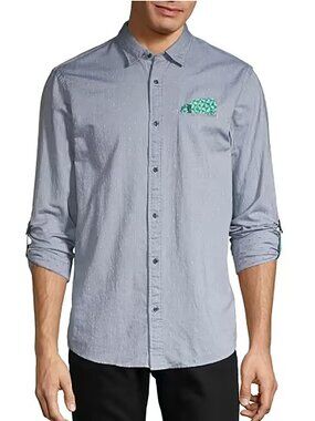 SCOTCH & SODA Textured Long-Sleeve Shirt, Blue, M